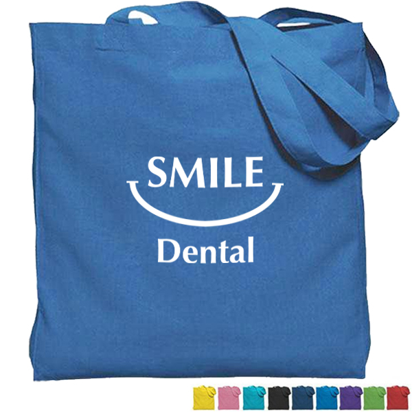 Product Photo 1 Colored Gusseted Economy Cotton Tote, 6oz.