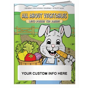 All About Vegetables w/ Robbie the Rabbit Coloring & Activity Book - CLB926