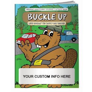 Buckle Up w/Buckley The Safety Belt Beaver Coloring & Activity Book - CLB944