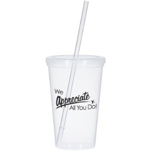 Appreciate All You Do Acrylic Tumbler w Straw, Sto - TMG169