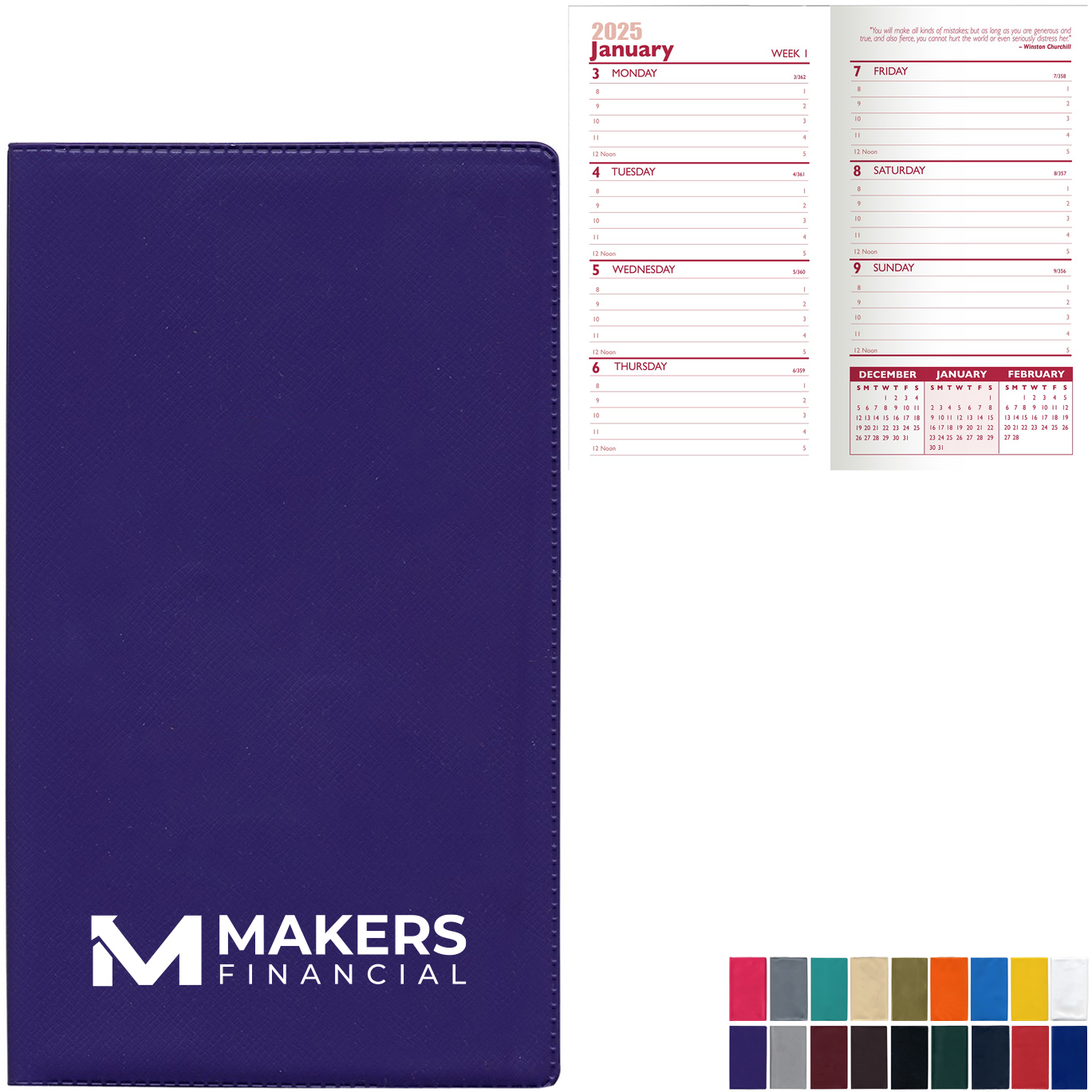 Product Photo 1 Standard Vinyl Weekly Pocket Planner