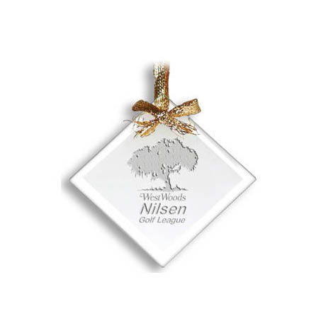 Product Photo 1 Square Jade Ornament -  Deep Etched