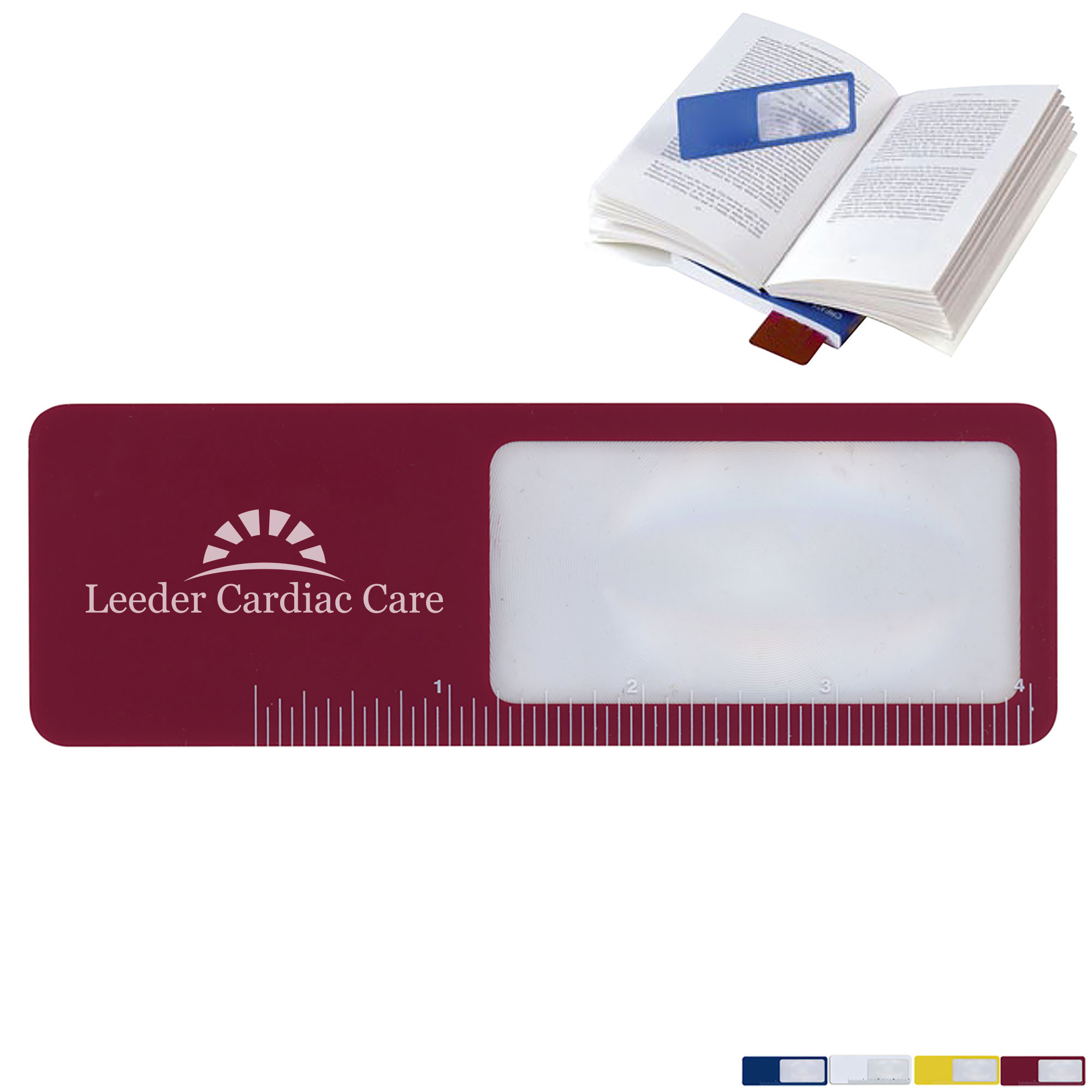 Product Photo 1 Page Mark Bookmark Magnifier w/ 4" Ruler