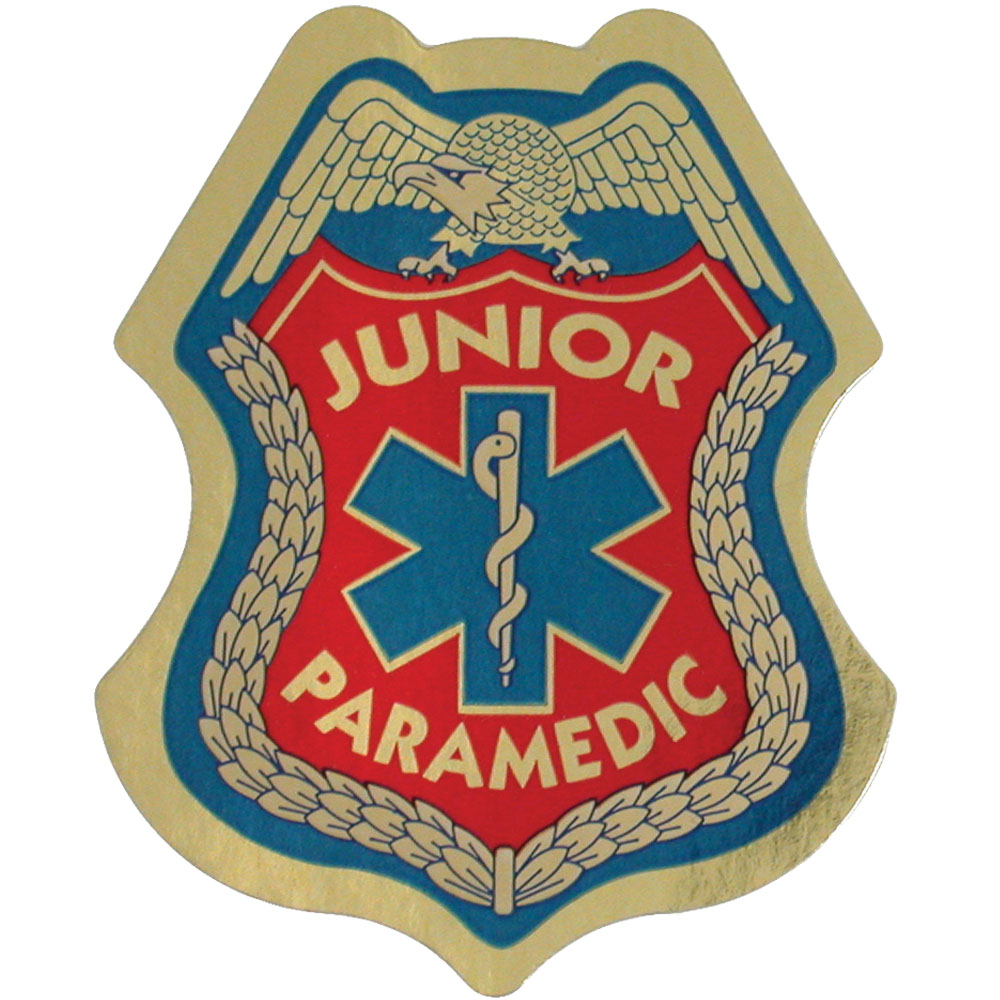 Product Photo 1 Junior Paramedic Foil Sticker Badge, Stock