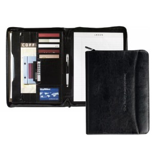 Renaissance Italian Leather Zippered Padfolio - LD2400