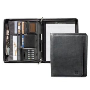 Manhattan Leather Zippered Padfolio - LD2430