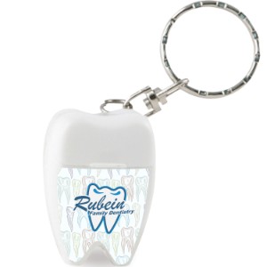Tooth Shaped Dental Floss With Keychain - TK1235