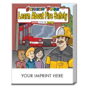Learn About Fire Safety Sticker & Coloring Activity Book - CB2005