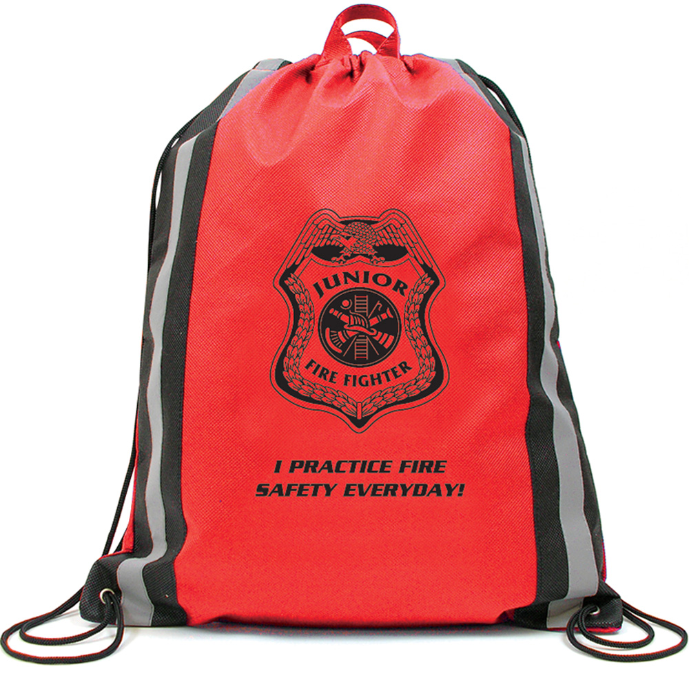 Product Photo 1 Reflective Stripe Non-Woven Backpack, Fire - Stock