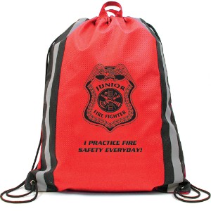 Reflective Stripe Non-Woven Backpack, Fire - Stock - FSB100