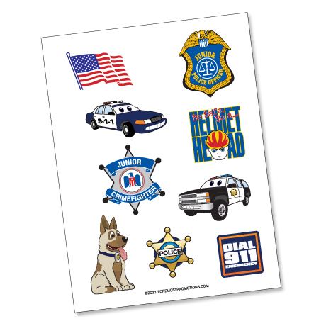 Product Photo 1 Public Safety Tattoo Sheet, Stock