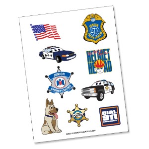 Public Safety Tattoo Sheet, Stock - TAT300