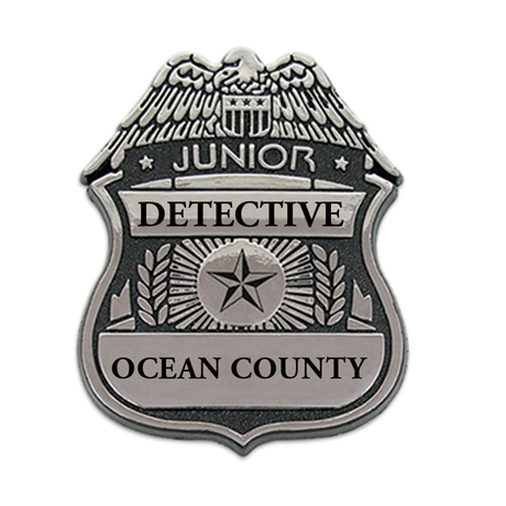 Product Photo 1 Junior Detective Badge, Clip Backing, Custom