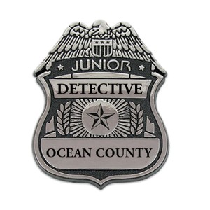 Junior Detective Badge, Clip Backing, Custom - JBB460