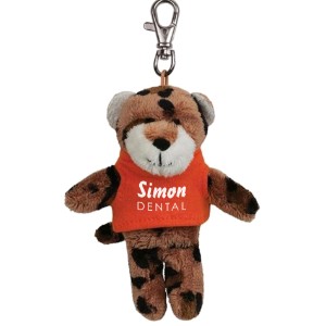 Leopard Wild Bunch Plush Key Tag - VT5295
