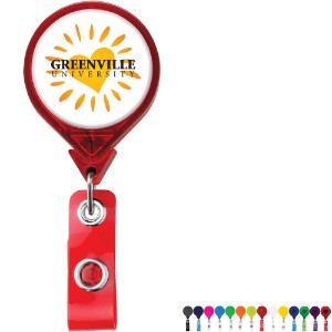 Jumbo Round Retractable Badgeholder, Alligator Clip - DE3055