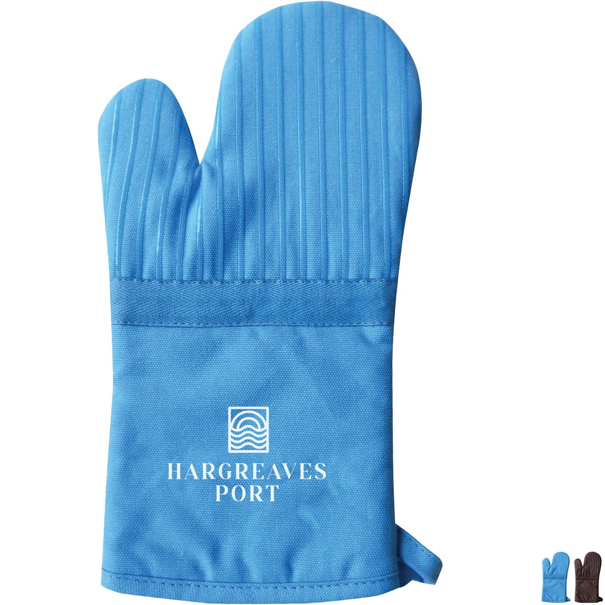 Product Photo 1 Silicone Striped Cotton Canvas Oven Mitt