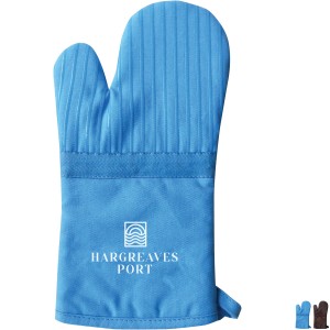 Silicone Striped Cotton Canvas Oven Mitt - BO2055
