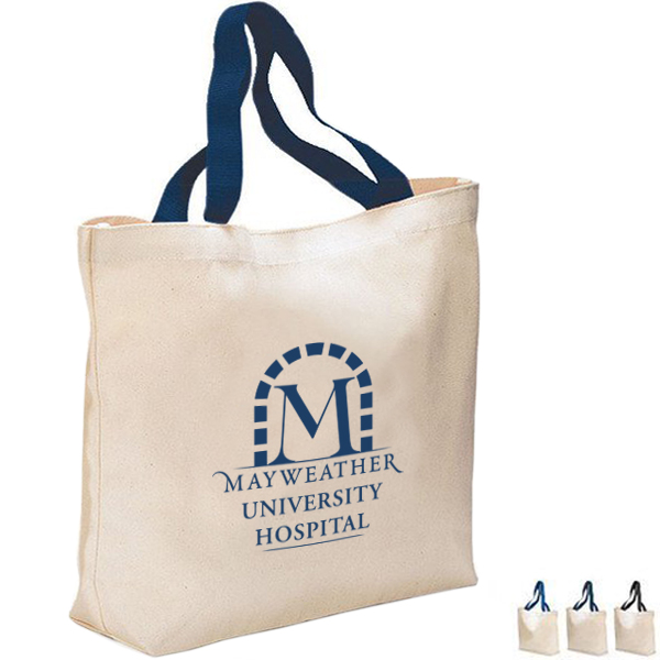 Product Photo 1 Colored Handle Cotton Canvas Tote