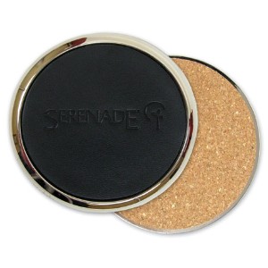 Brass and Top Grain Leather Coaster - SL1200