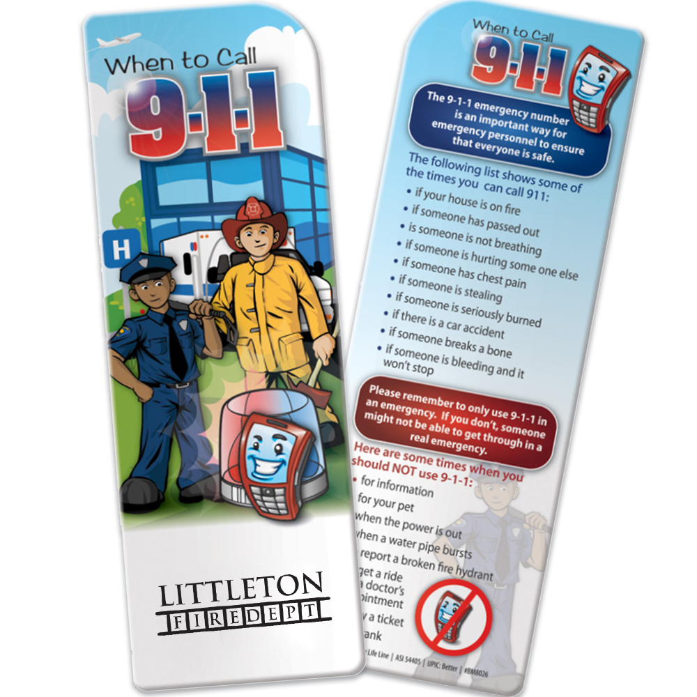 Product Photo 1 When To Call 9-1-1 Bookmark