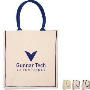Piped Nantucket Cotton Tote - PM9125