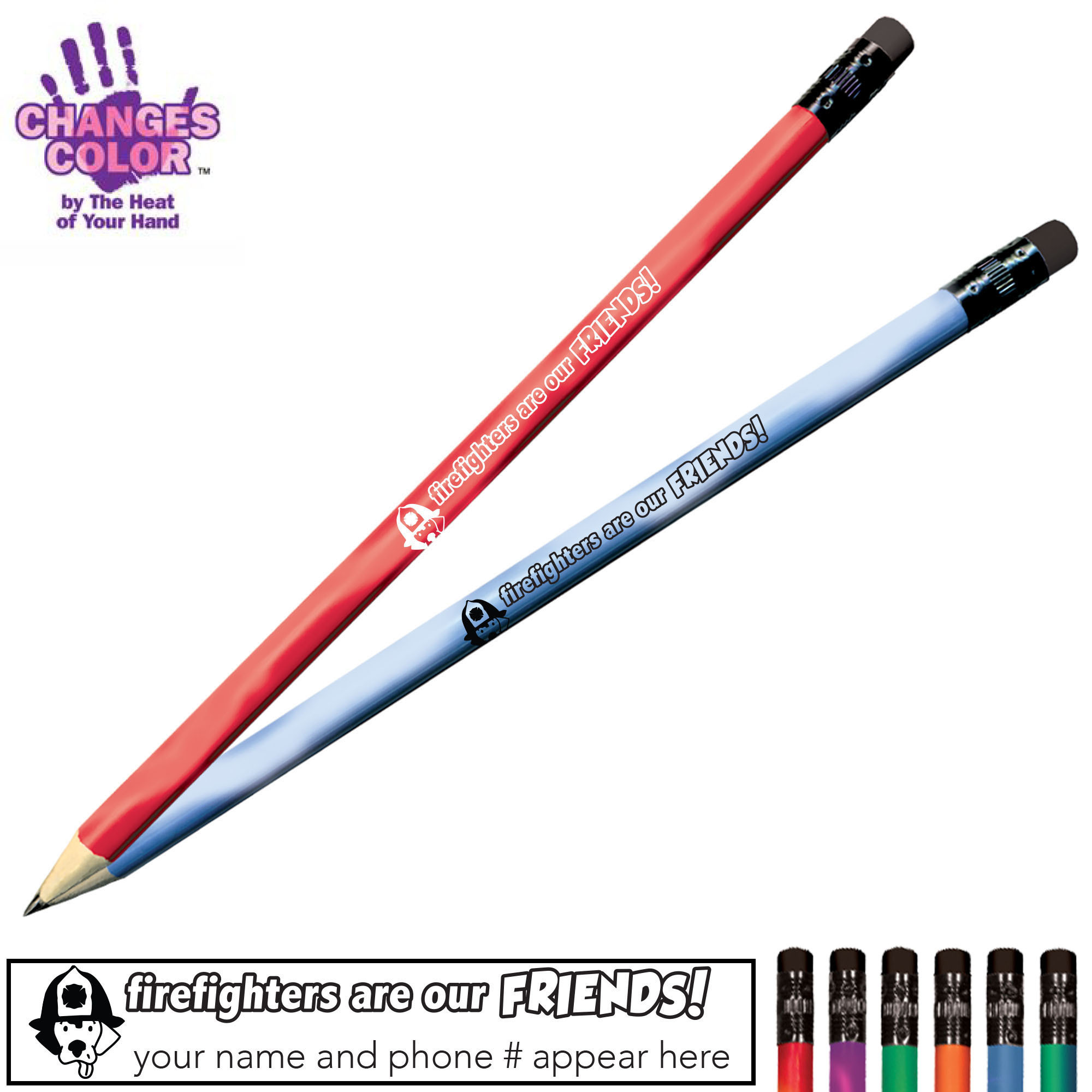 Product Photo 1 Rookie Dog/Firefighters Are Our Friends Mood Color Changing Pencil