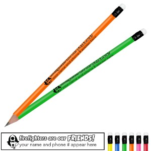 Rookie Dog/Firefighters Are Our Friends Neon Pencil - PCL342