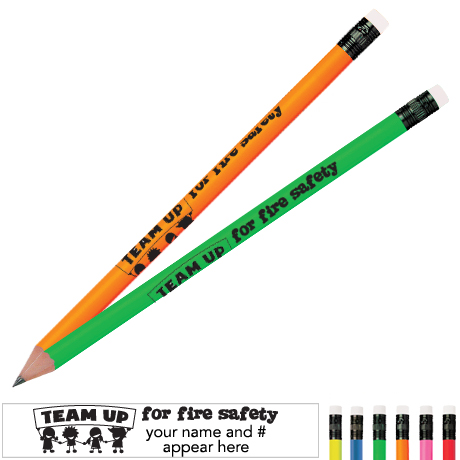 Product Photo 1 Team Up For Fire Safety/Kid Design Neon Pencil