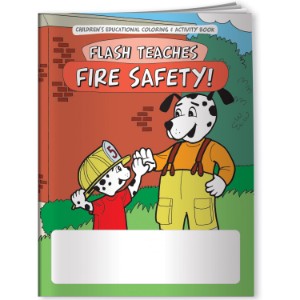 Flash Teaches Fire Safety Coloring Book, Stock - CLB730