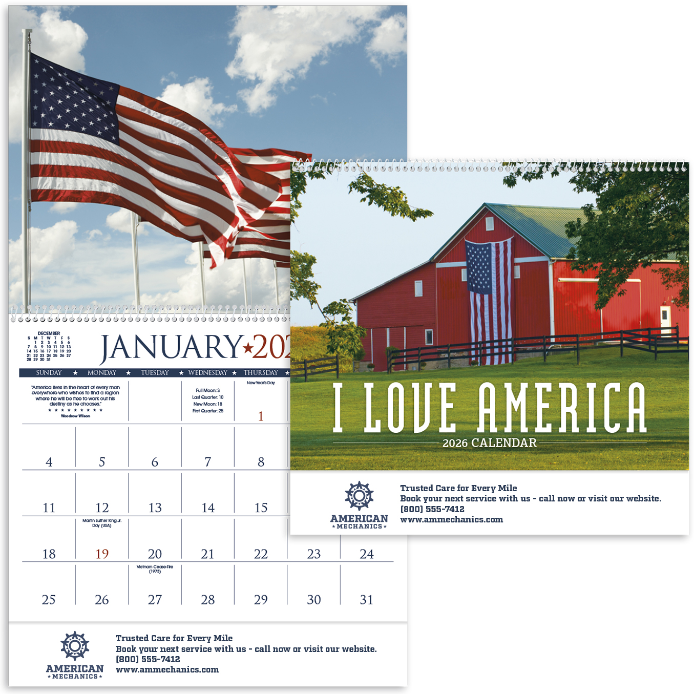 Product Photo 1 I Love America Wall Calendar