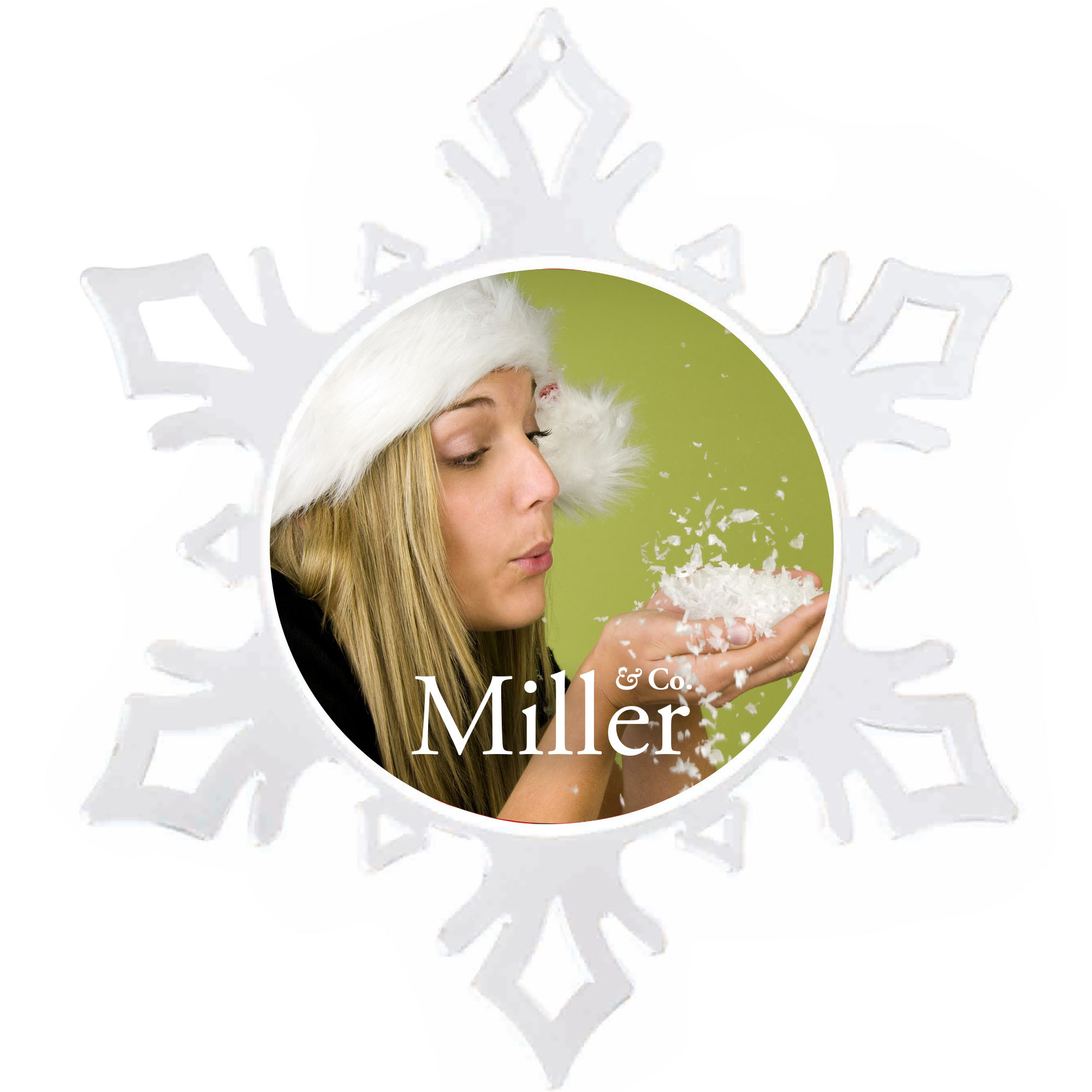 Product Photo 1 Snap-In Photo Snowflake Ornament, 5" x 5-3/4"