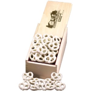White Chocolate Pretzels in Wooden Collector's Box - MR1150
