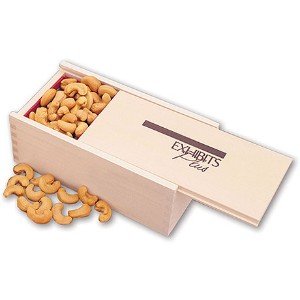 Wooden Collector's Box with Extra Fancy Jumbo Cashews - MR1195