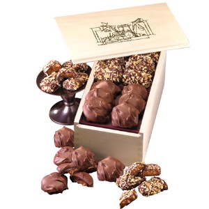 English Butter Toffee & Pecan Turtles in Wooden Collector's Box - MR1215