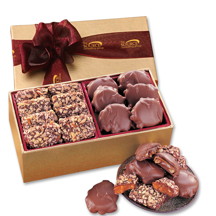 Product Photo 1 English Butter Toffee & Pecan Turtles Gift Box