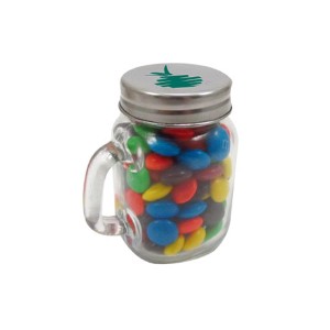 Mini Glass Mason Jar w/ M&Ms - MD6175