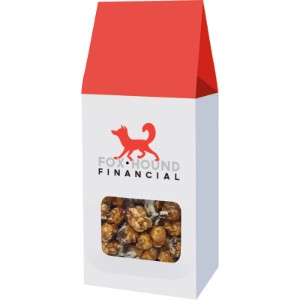 White & Dark Chocolate Swirl Gourmet Popcorn in Gable Box - MD6270