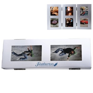 Tri-Fold Six-Photo Metal Frame - MY1275