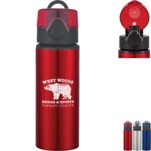 Aluminum Sports Bottle with Pop-Up Lid, 25oz. - HT7044