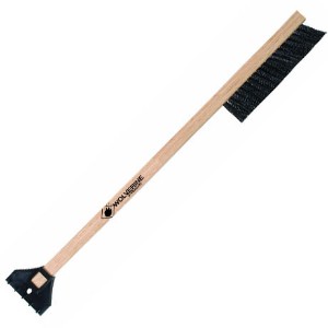 Wood Snowbrush w/ Ice Scraper, 24" - SX1370