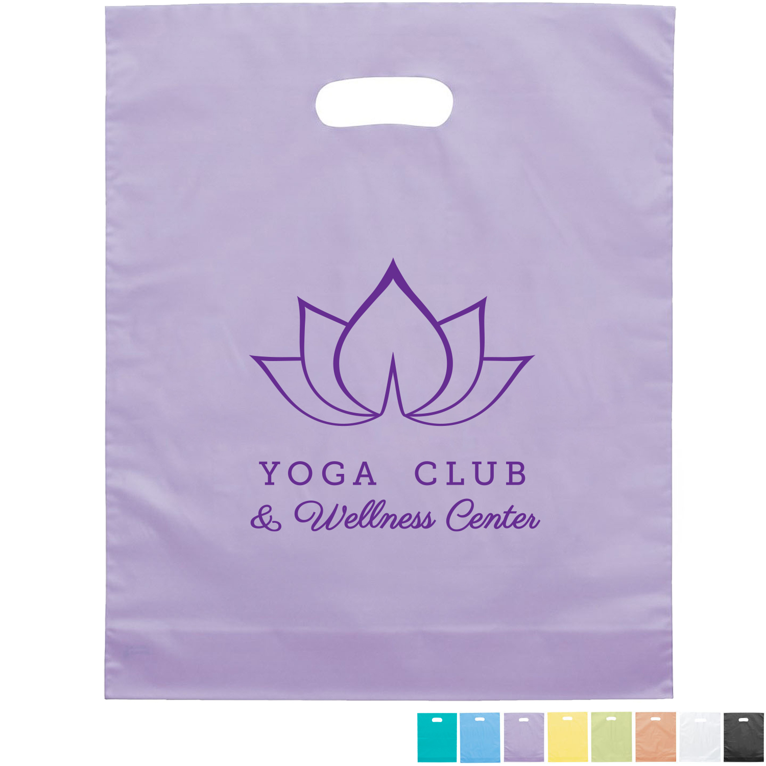 Product Photo 1 Frosted Brite Plastic Take Home Bag, 12" x 15"