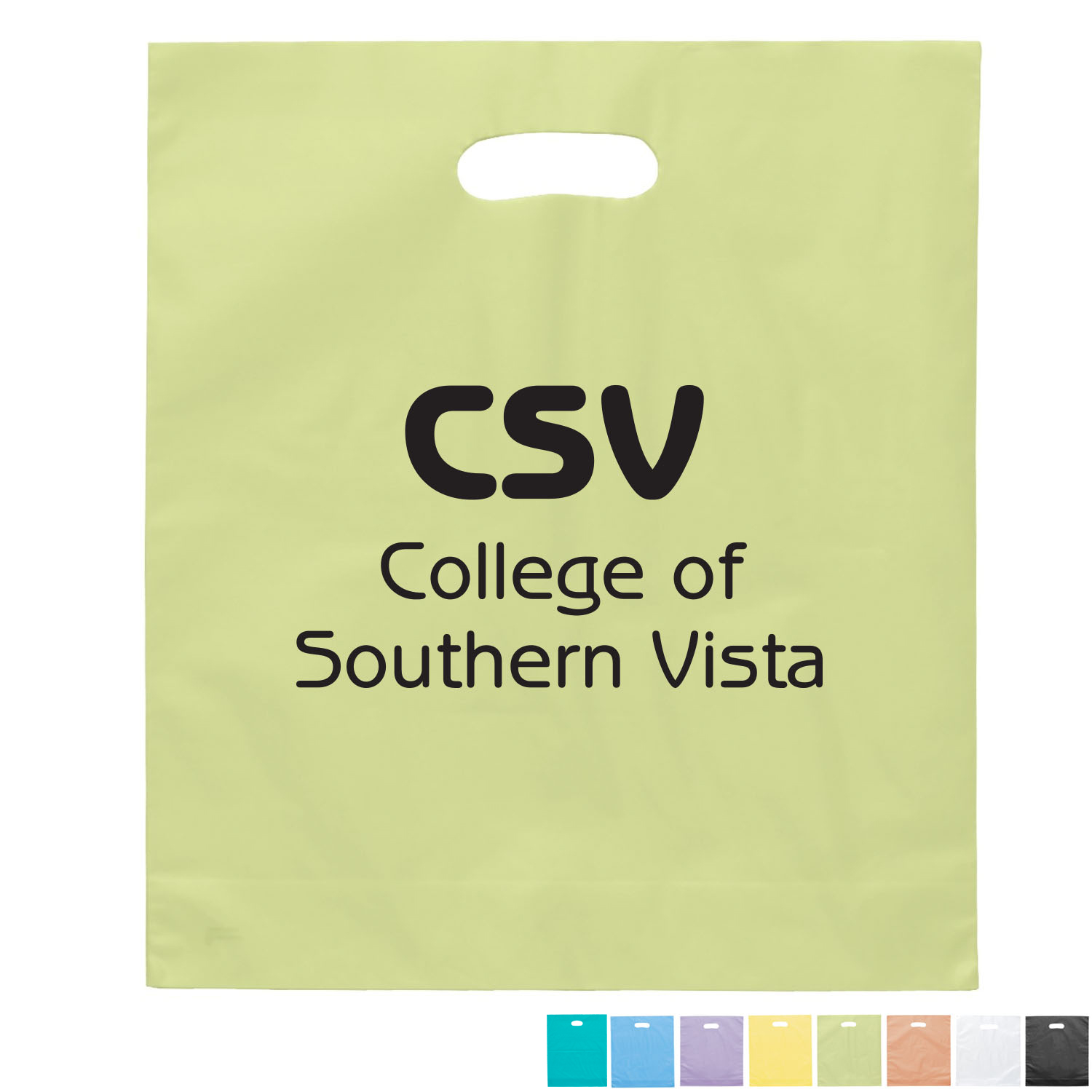 Product Photo 1 Frosted Brite Plastic Take Home Bag, 15" x 18"