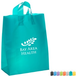 Frosted Shopper Plastic Bag, 8" x 10" - BA1030