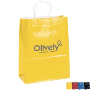 Gloss Finish Paper Shopper, 10" x 13", Colors - BA1120