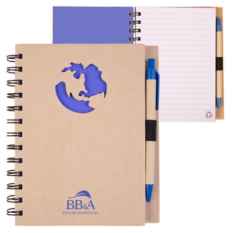 Product Photo 1 Recycled Die Cut Globe Notebook, 5-7/8" x 7"