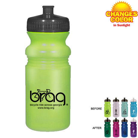 Product Photo 1 Sun Fun UV Color Changing Cycle Bottle, Push Pull Lid 20 oz.