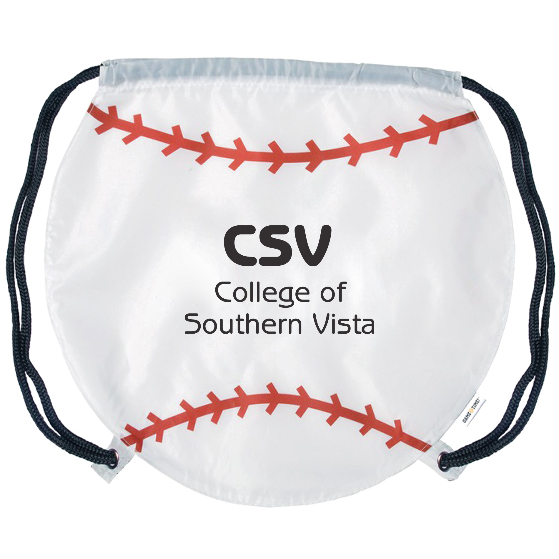 Product Photo 1 Gametime!® Baseball Drawstring Polyester Backpack