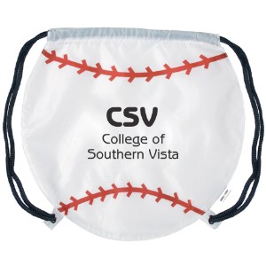 Gametime!® Baseball Drawstring Polyester Backpack - JE1425