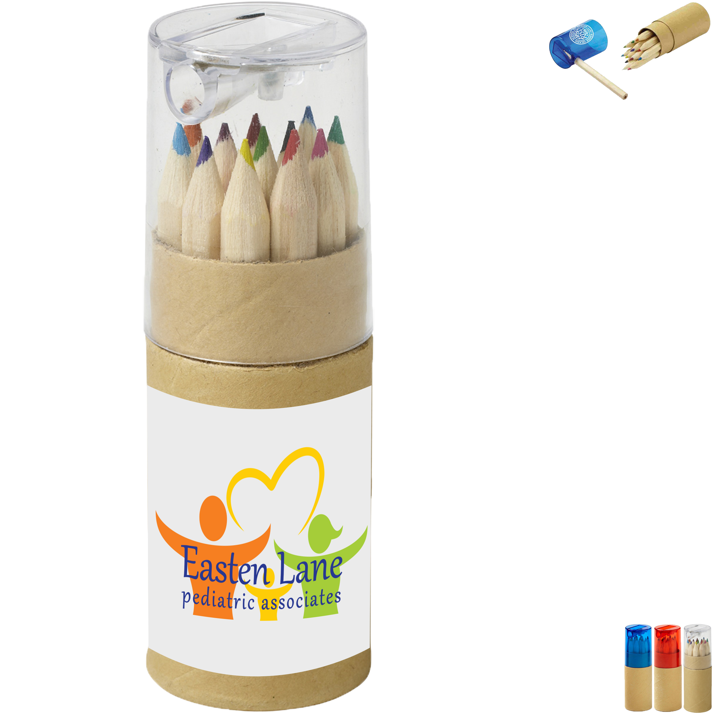 Product Photo 1 Colored Pencils in Tube w/ Sharpener, 12-Color